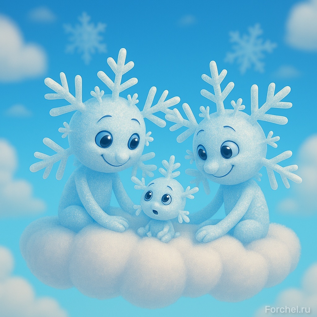 Снежинки на облачке