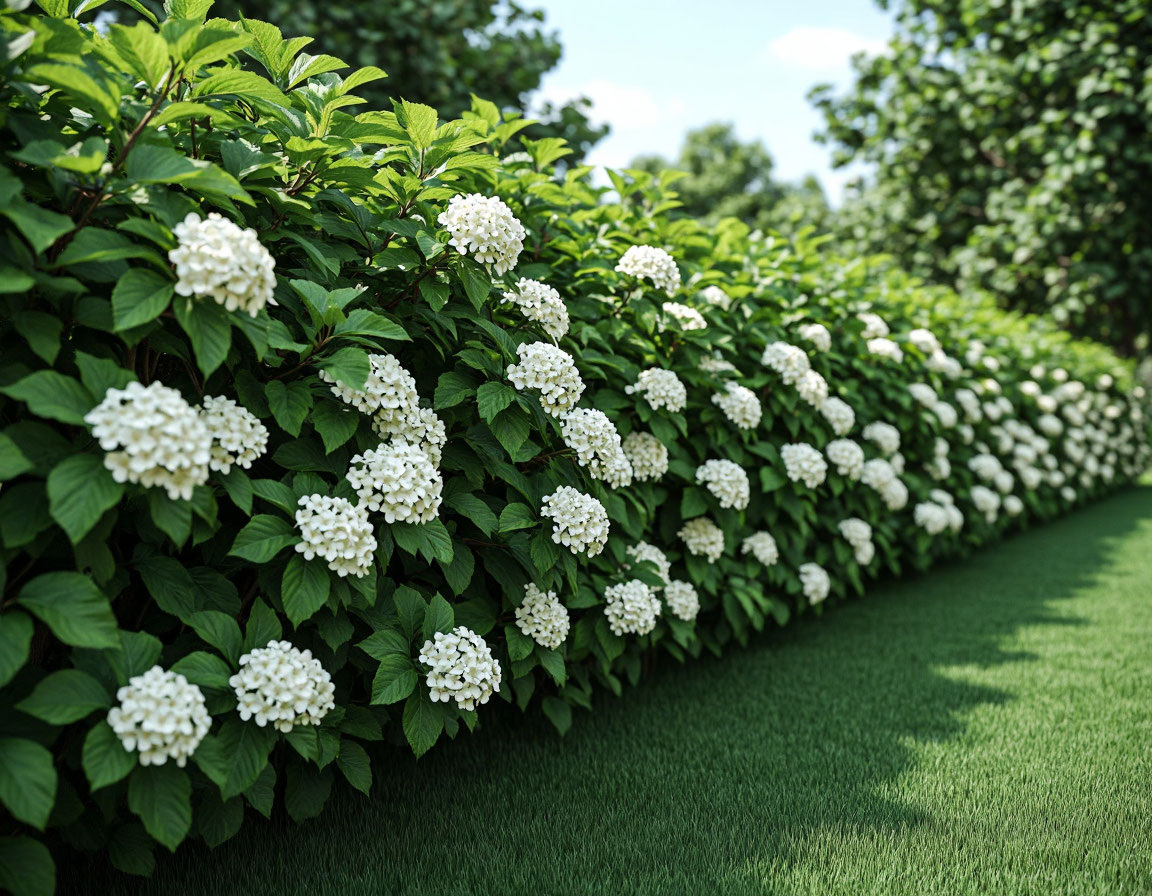 Пузыреплодник калинолистный - этот кустарник отличается быстрым ростом и пышной кроной. Его яркие листья могут быть разных оттенков — от зелёного до пурпурного, что позволяет создавать оригинальные живые изгороди