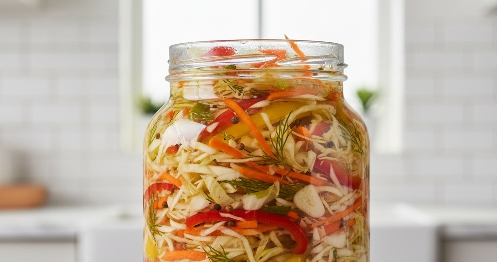 Маринованная капуста по-домашнему — хрустящая, ароматная и готова уже завтра