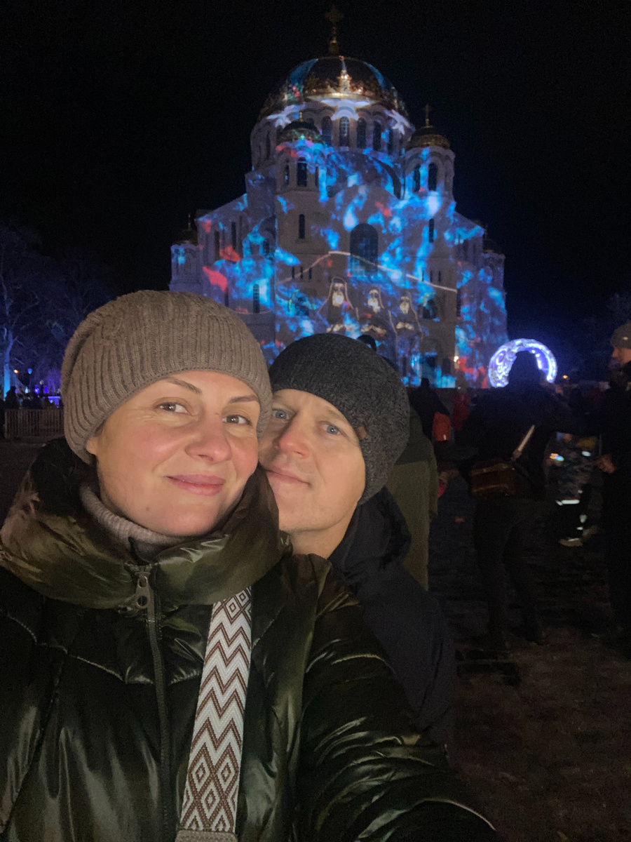 Здесь и далее фото автора. Новогодний Кронштадт, Якорная площадь