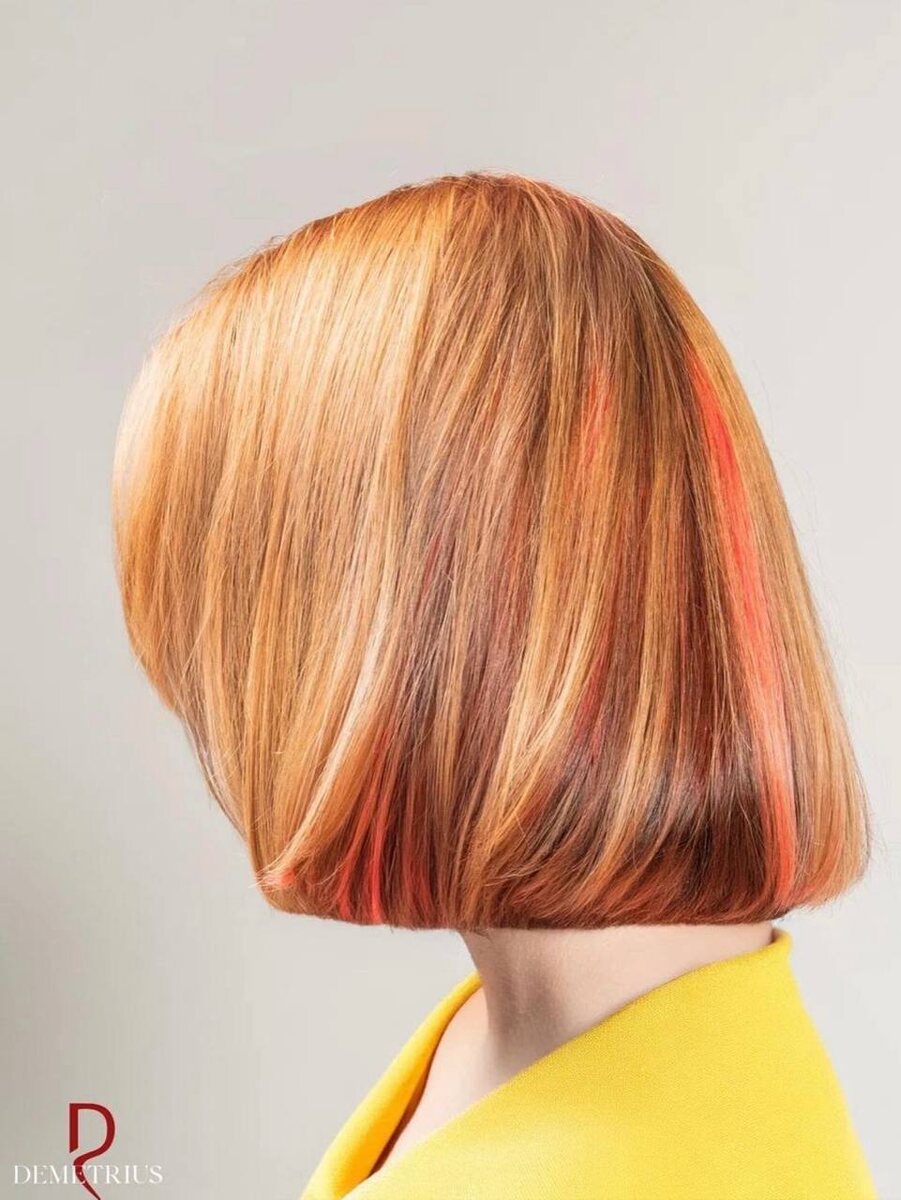 Передовая техника Блочное окрашивание каре и шегги в технике Деметриус