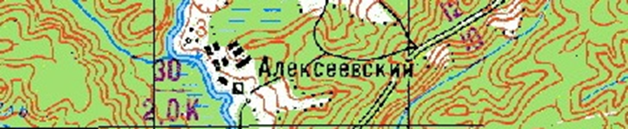 Фрагмент карты, 60-е годы.