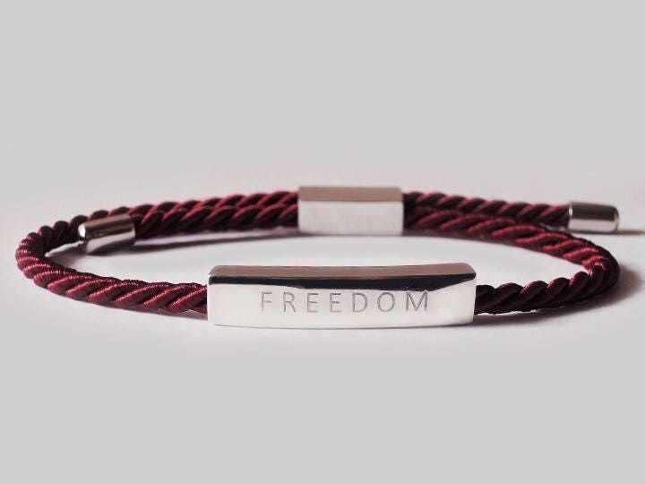 Браслет с гравировкой Freedom