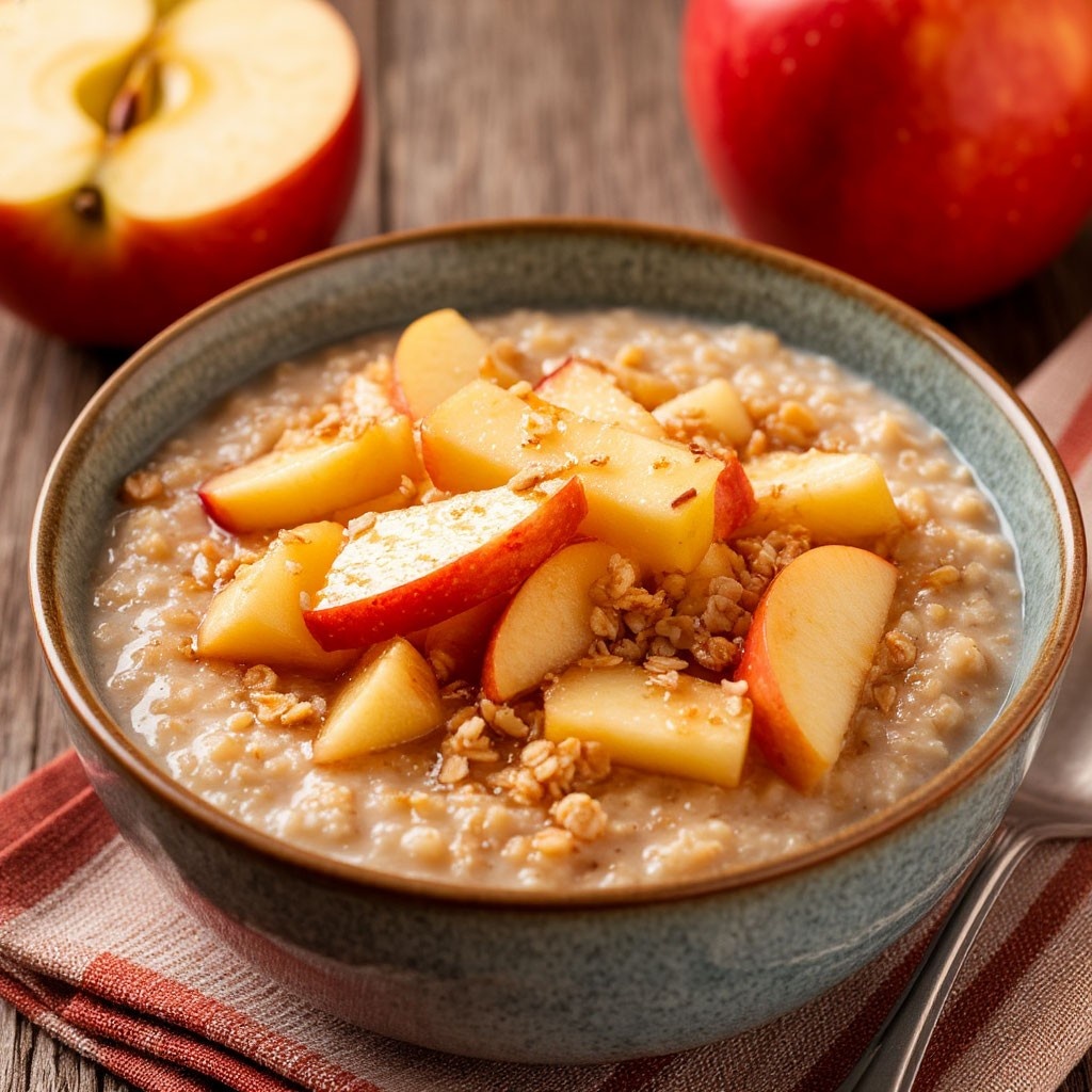 Овсяная каша с яблоком