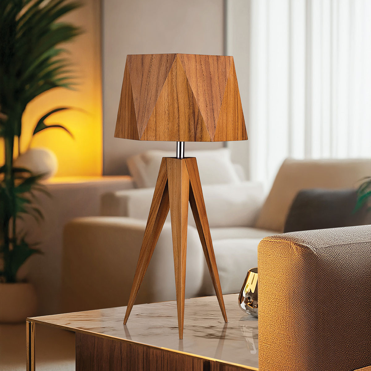 Настольная лампа Accord Lighting Angular QN-ANGULAR-TL-TEAK