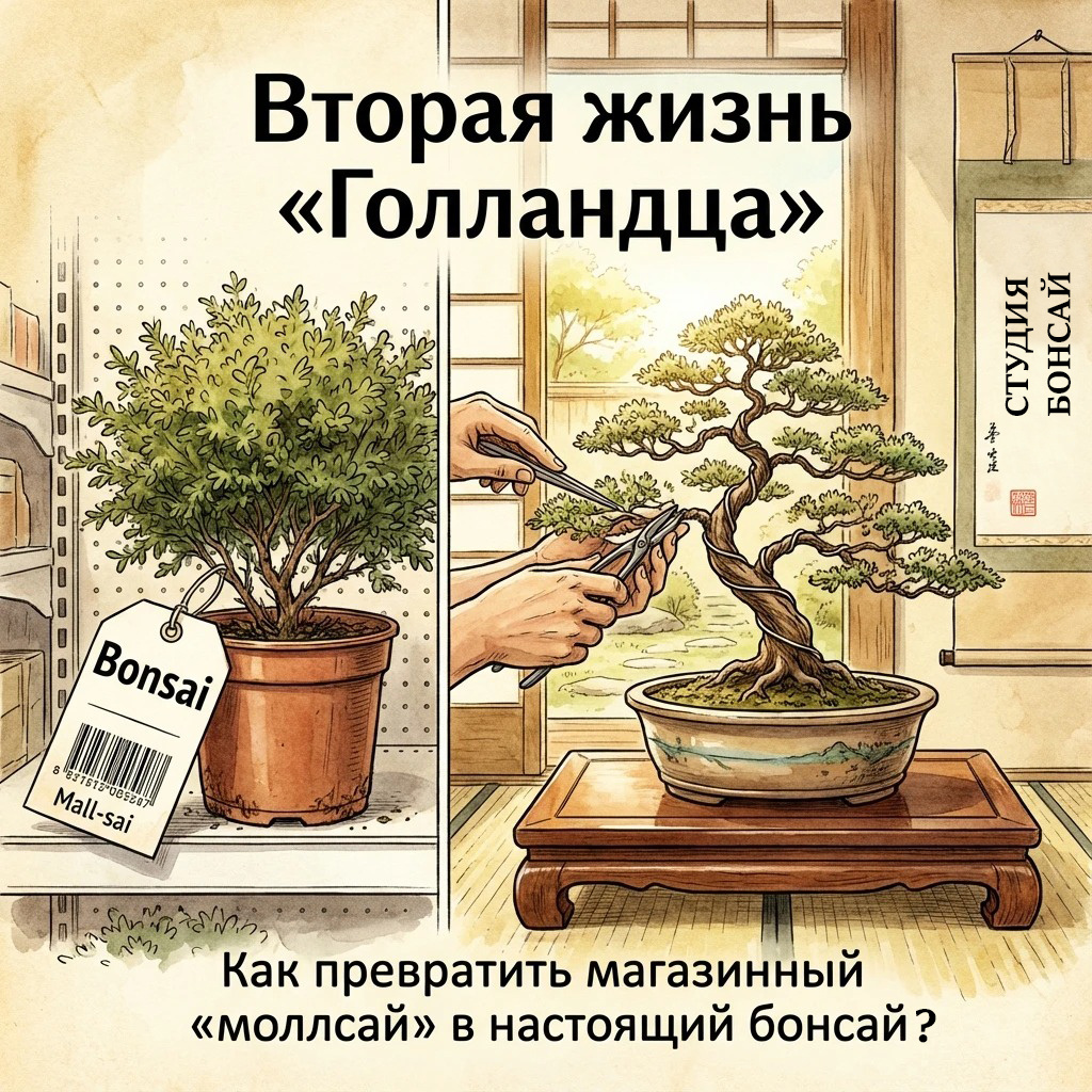 Как превратить магазинный «моллсай» в настоящий бонсай?