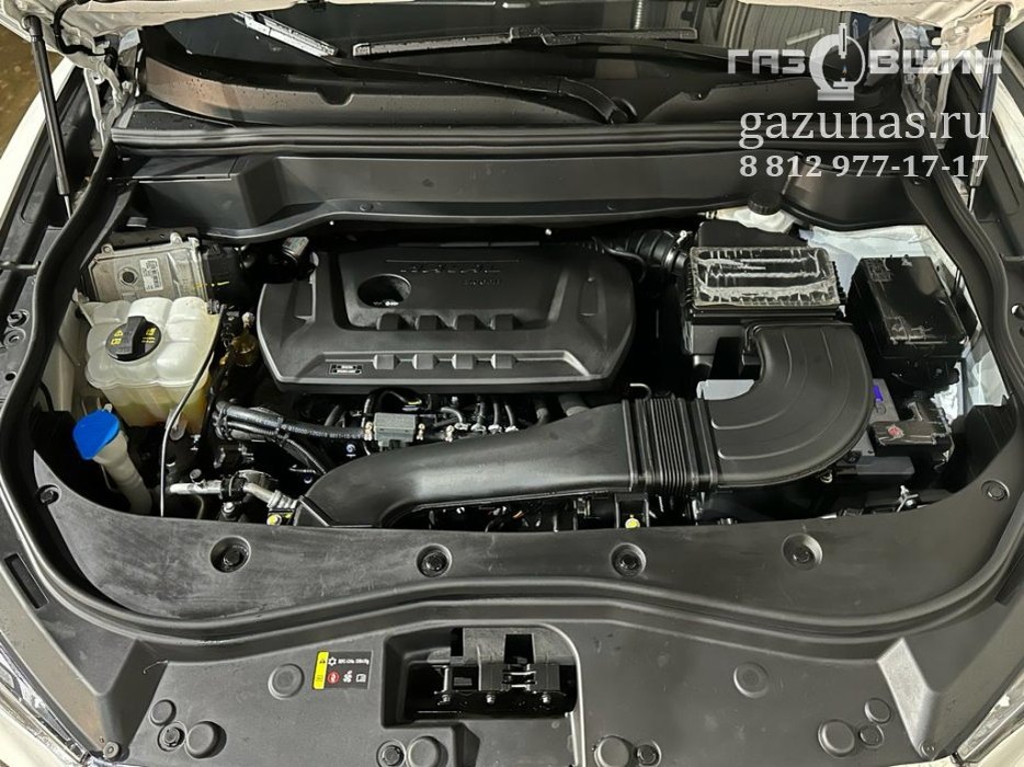 Установка ГБО на Haval F7 I (2-й рестайл) 2.0Di (190л.с.) 2023 г.в. на GW4С20NT переоборудован для использования в качестве моторного топлива сжиженного нефтяного газа (пропан-бутан)