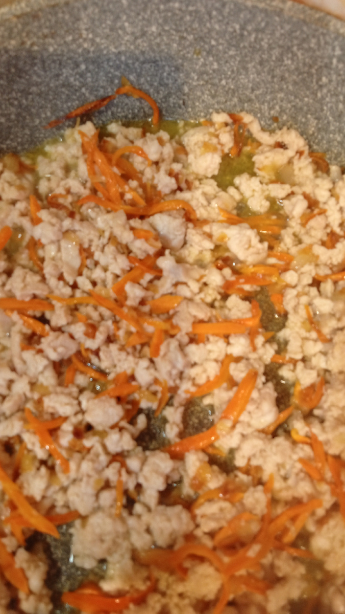 Зажарка с фаршем. Фото автора.