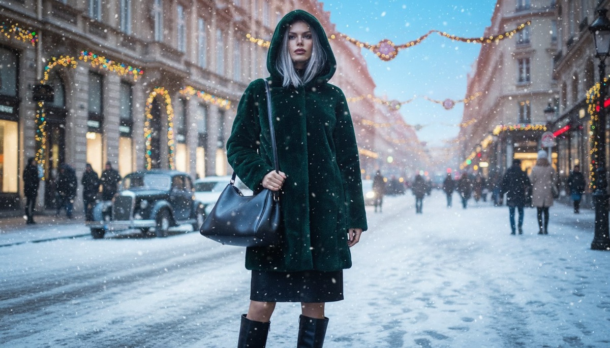 Шубка иск цвет зелёный 1000 р