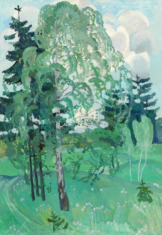 Н.П.Ерышев. Весеннее кружево. 1960-е. Оренбургский областной музей изобразительных искусств.