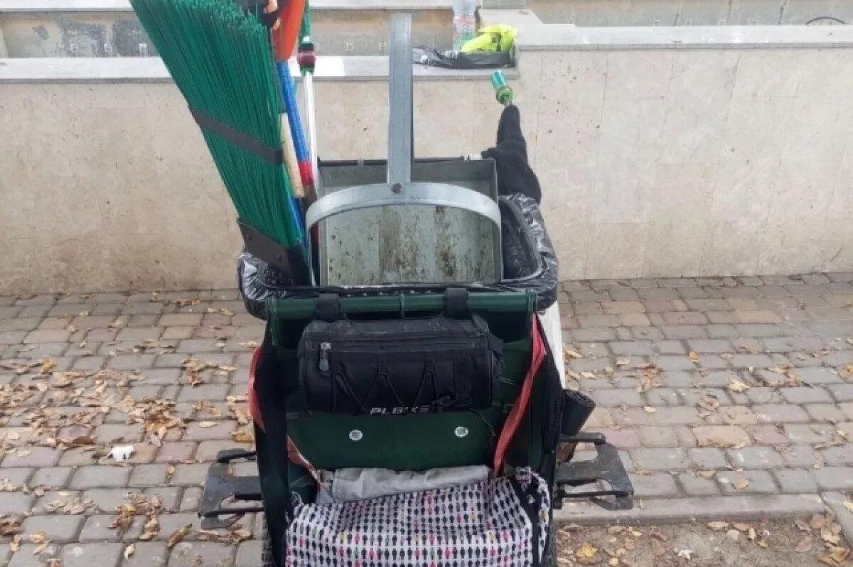    В Евпатории обокрали тележку дворника