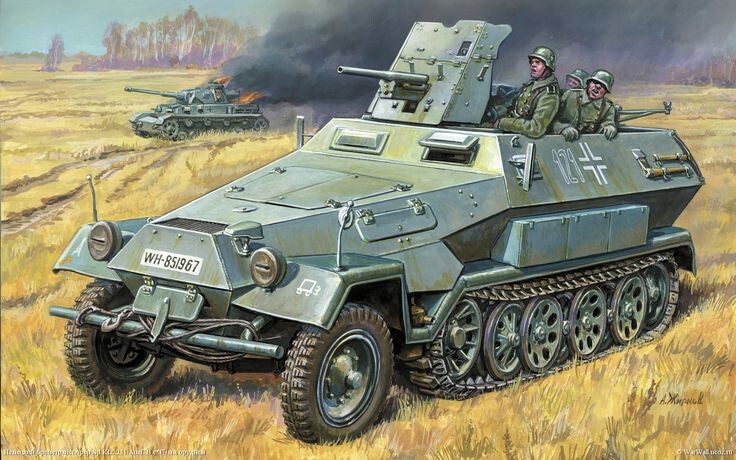 Командирский бронетранспортёр mittlerer Schutzenpanzerwagen 3,7 cm Pak Sd. Kfz.251/10