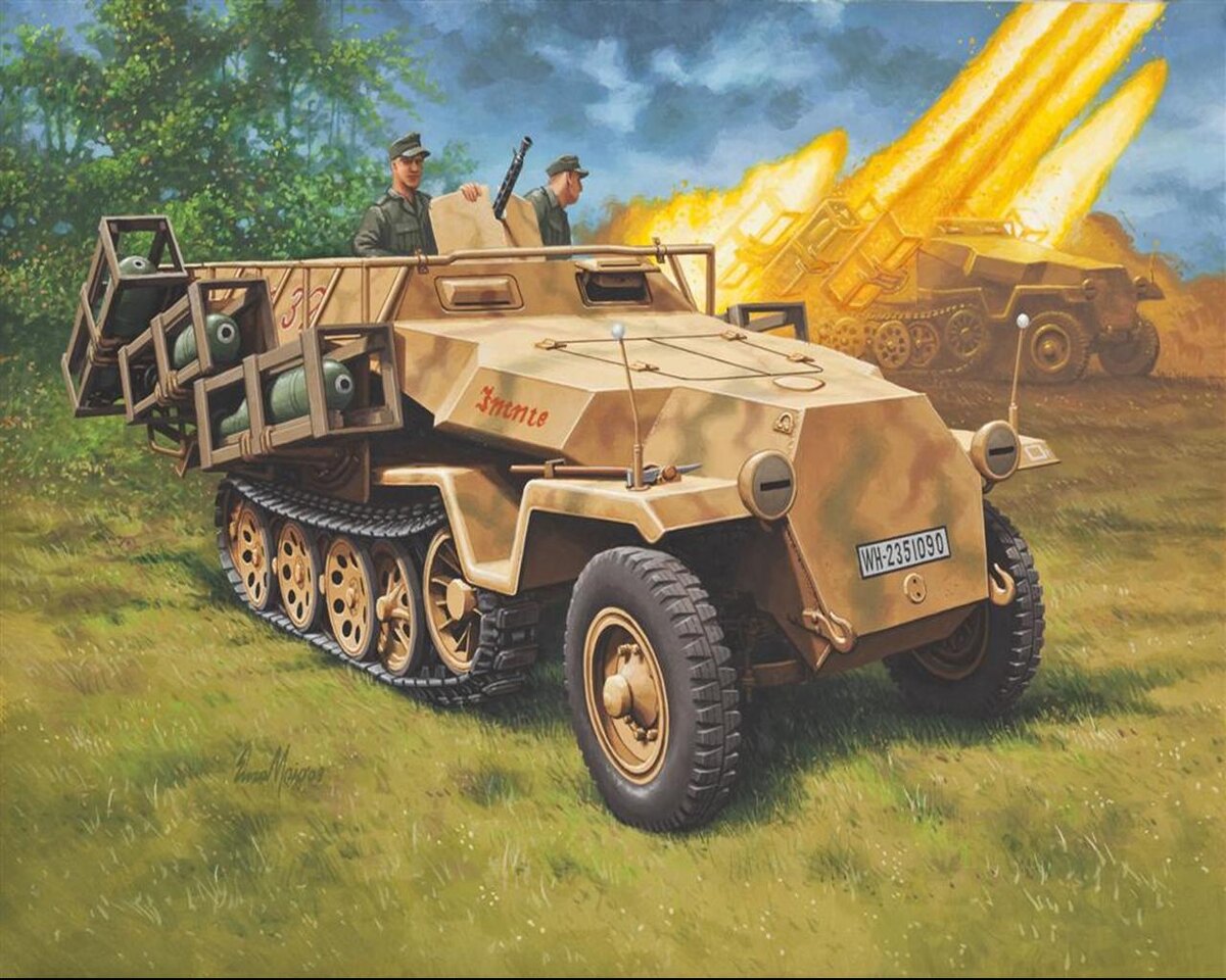 Реактивная установка Sd.Kfz.251/1 III Wurfrahmen 40