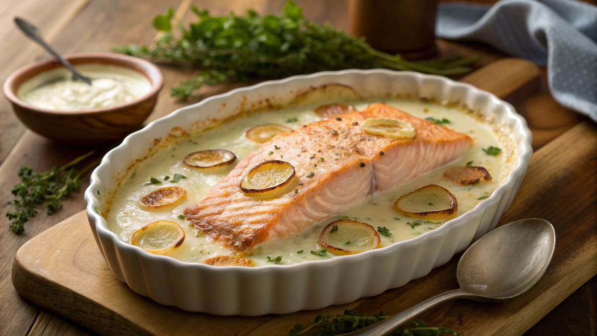 Горбуша в сливочном соусе