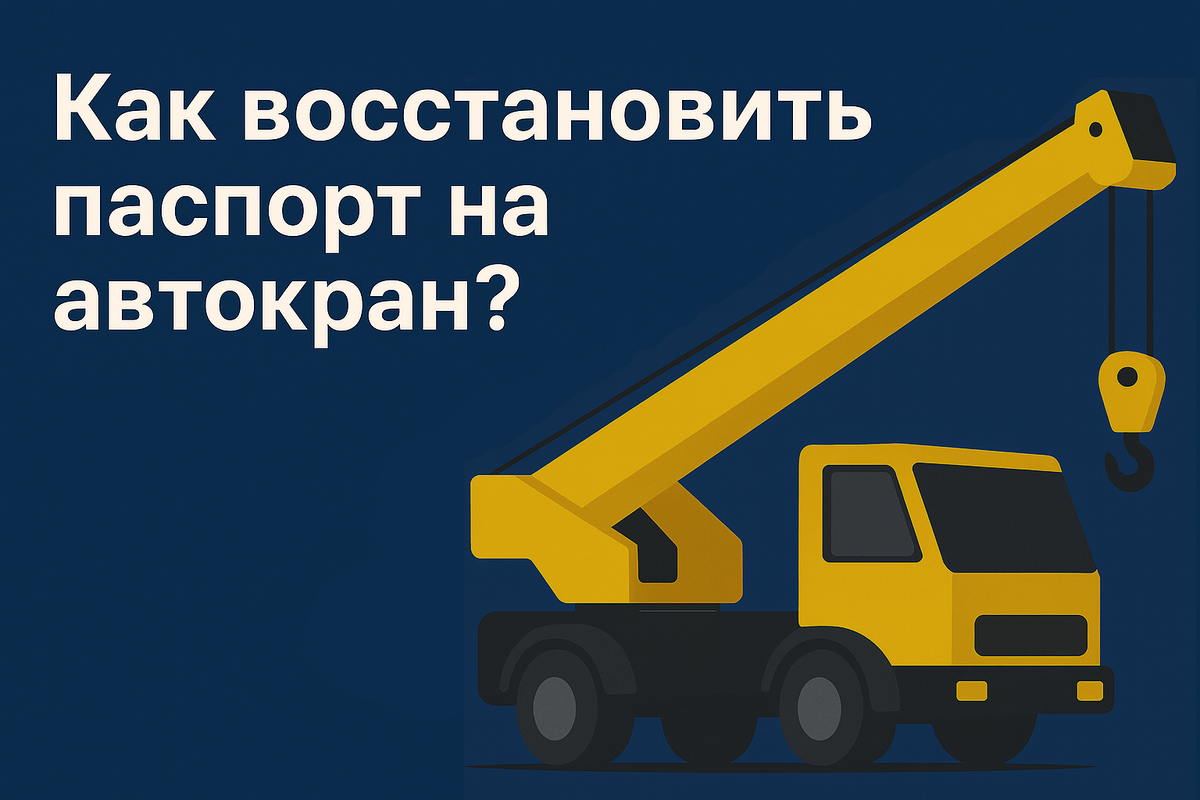 Потеряли паспорт на автокран – как восстановить