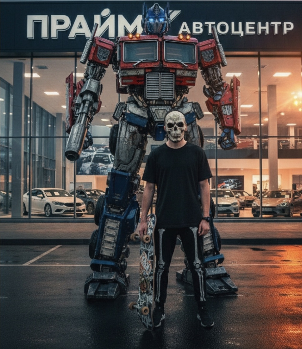 Автосалон Прайм Авто в Тольятти на Транспортной 6А разводник и оптимус прайм против:)