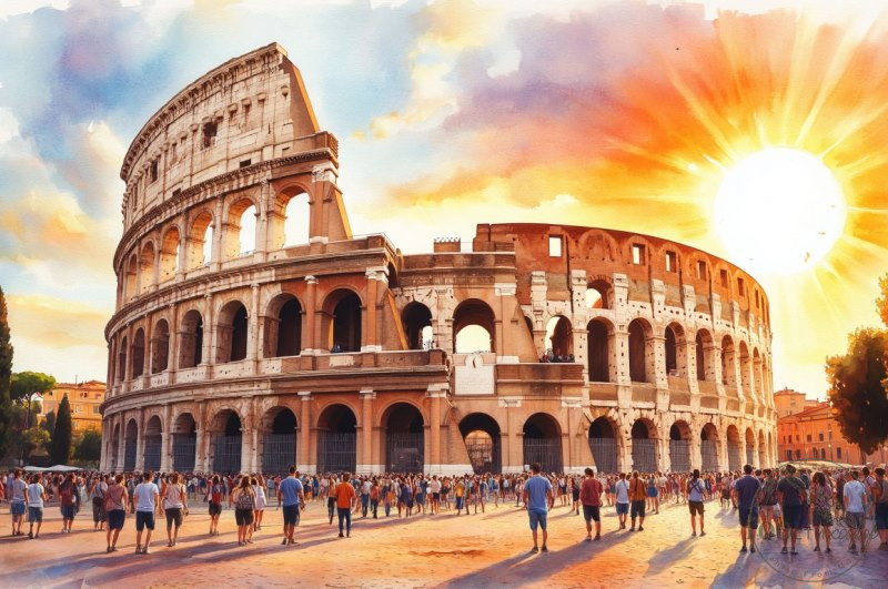 Колизей среди туристов