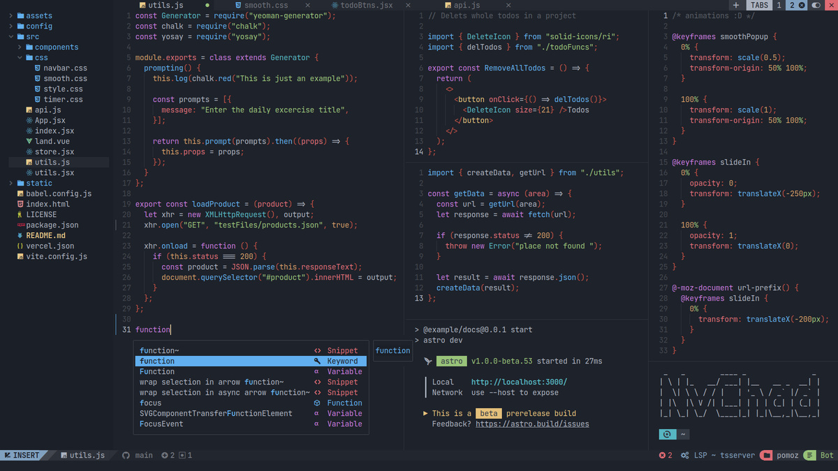 Редактор NvChad