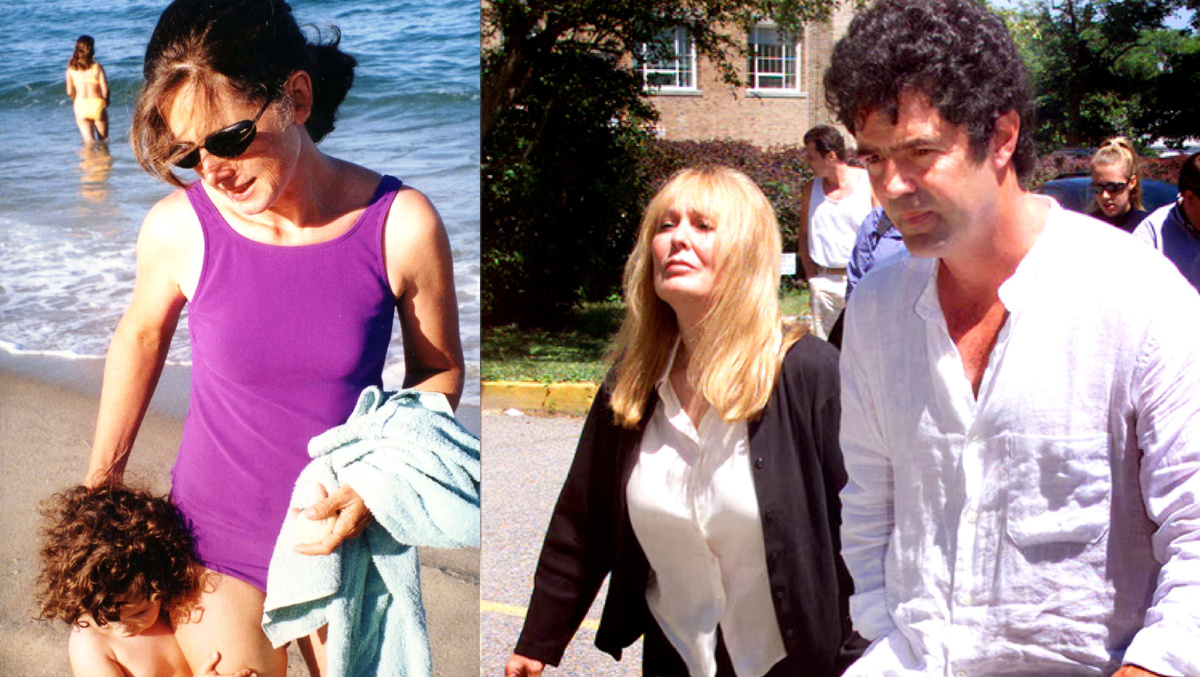 Слева: Криста с дочерью Эвой; справа Энтони Джакетт с женой.