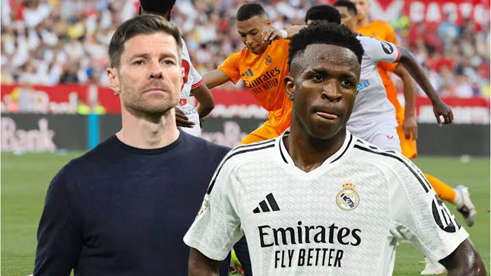 Хаби Алонсо и Винисиус Джуниор 