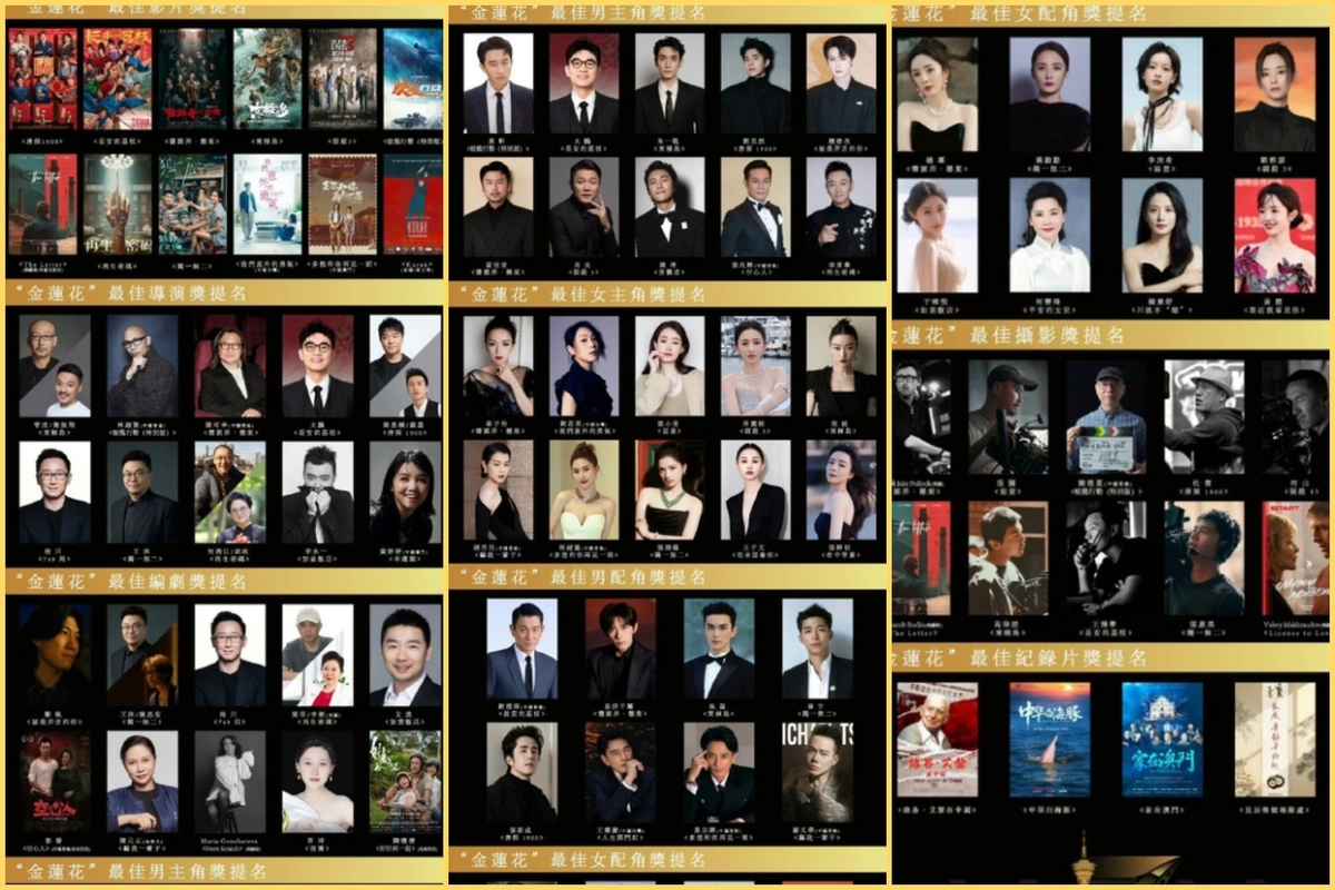 общий список номинантов 17 международного кинофестиваля из вейбо, коллаж мой