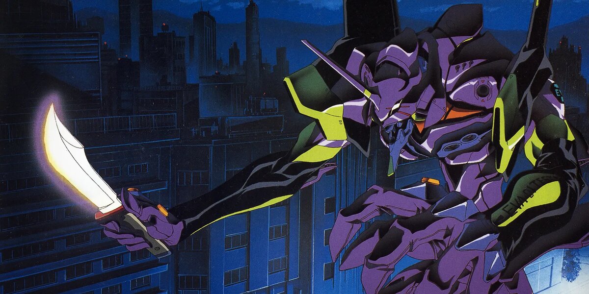 Скриншот из аниме «Евангелион»   📷