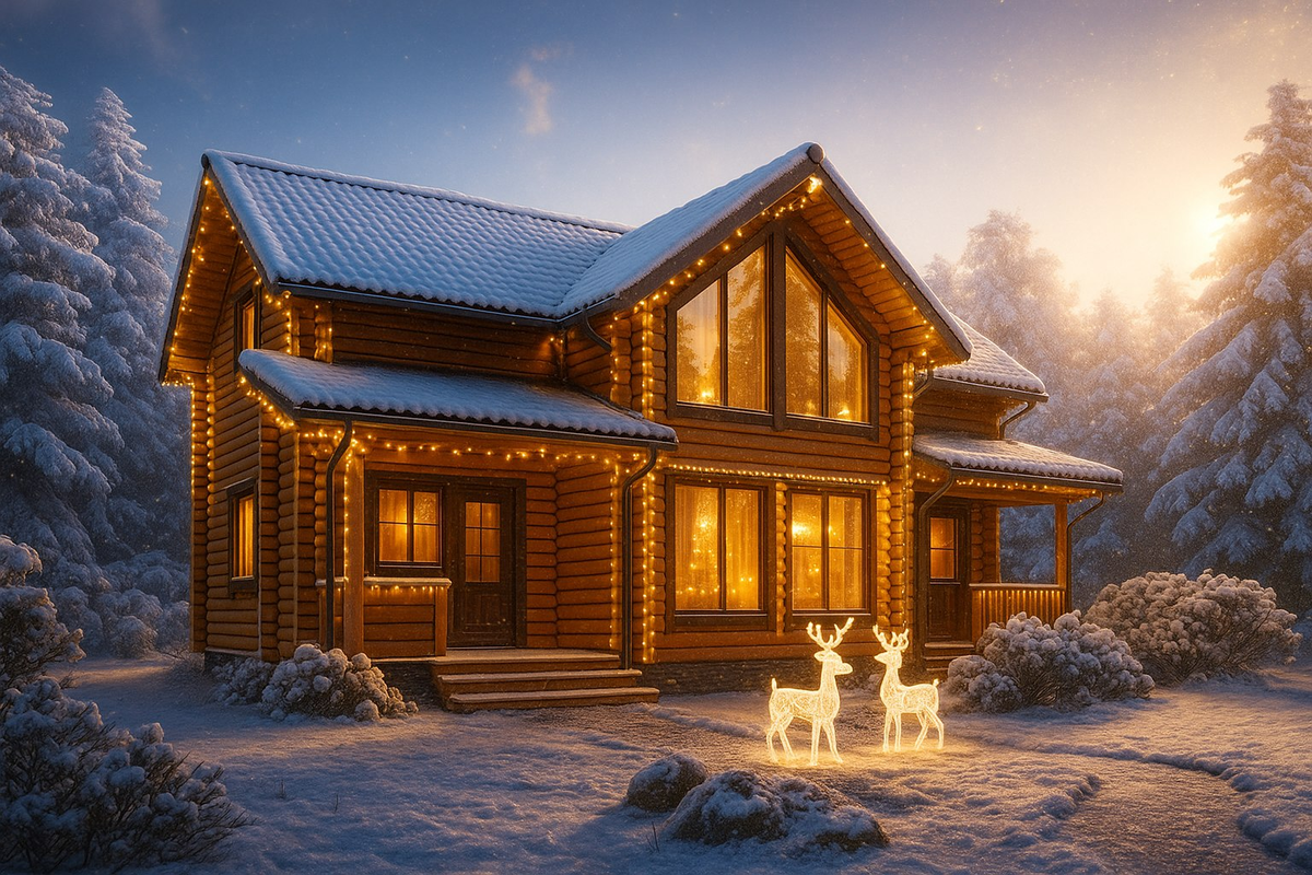 Дом из оцилиндрованного бревна И-17