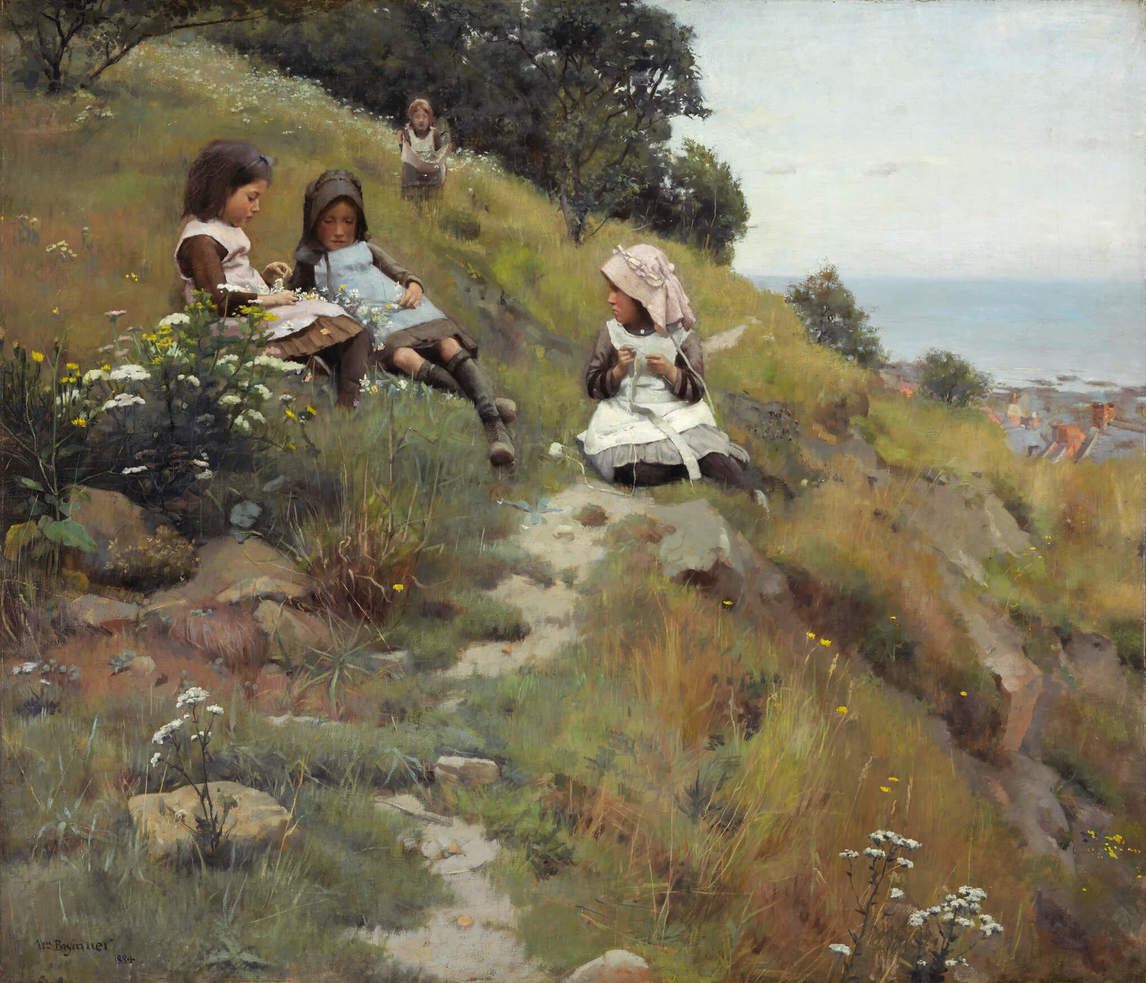 Уильям Браймнер, "Венок из цветов", 1884, холст, масло, 122,5 х 142,7 см, Национальная галерея Канады, Оттава.