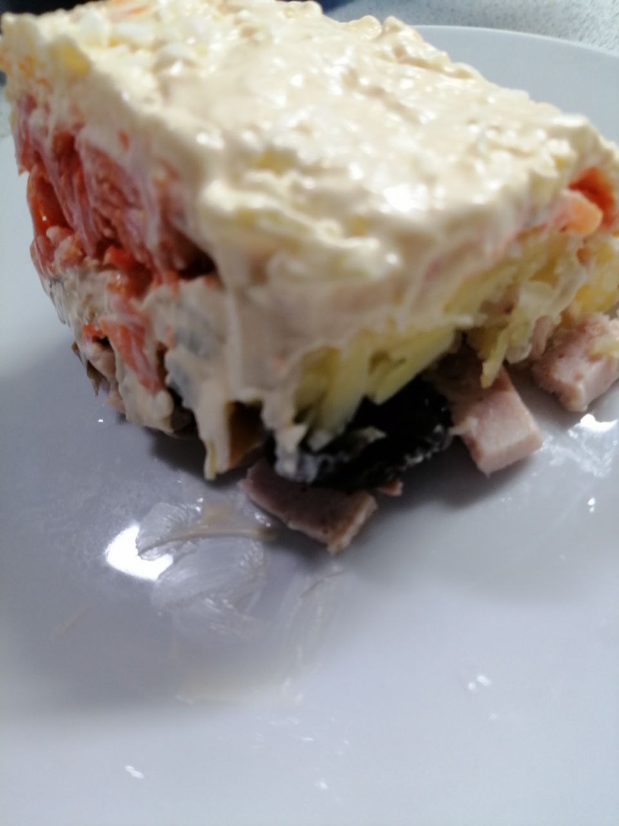 Салат на срезе