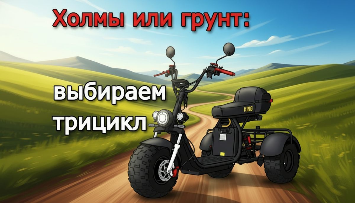 Грунт, холмы и бездорожье: полное руководство по выбору электротрицикла.