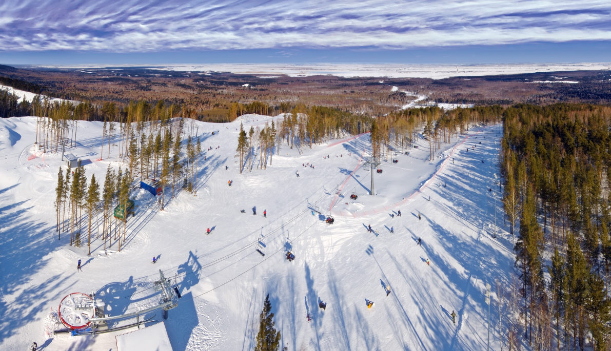 Фото горнолыжного курорта в Кузбассе