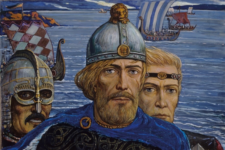 Внуки Гостомысла: Рюрик, Трувор и Синеус”Худ. И. Глазунов