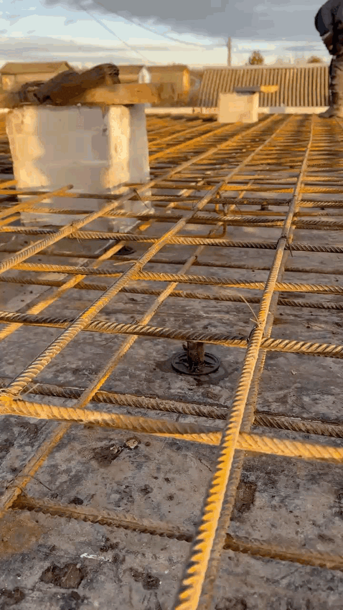 Так армировали межэтажную плиту