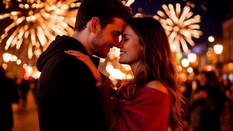     Пара. Влюбленные. Новый год Шедеврум