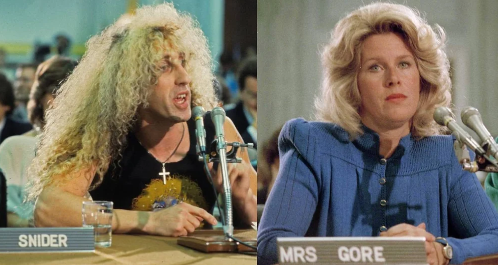 Ди Снайдер помогает Типпер Гор осознать многогранность искусства. Фото с сайта reddit.com