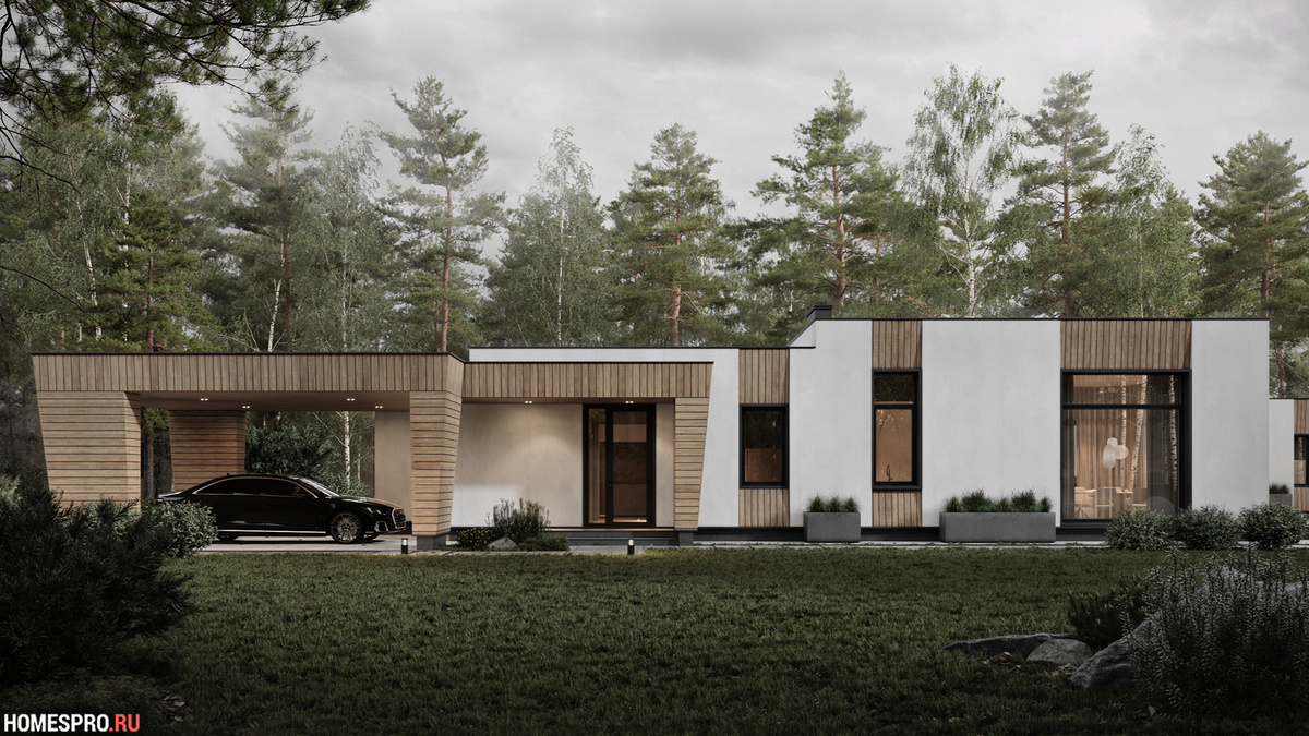 Double bevel — флэтхаус на Финском заливе. Проект дома от HOMESRO
