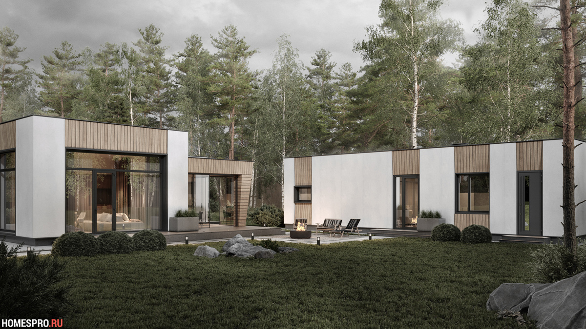 Double bevel — флэтхаус на Финском заливе. Проект дома от HOMESRO
