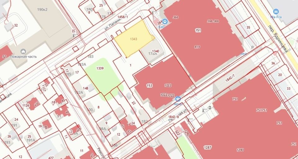    Фрагмент проекта планировки квартала «Строитель». Источник: ksar. barnaul-adm.ru