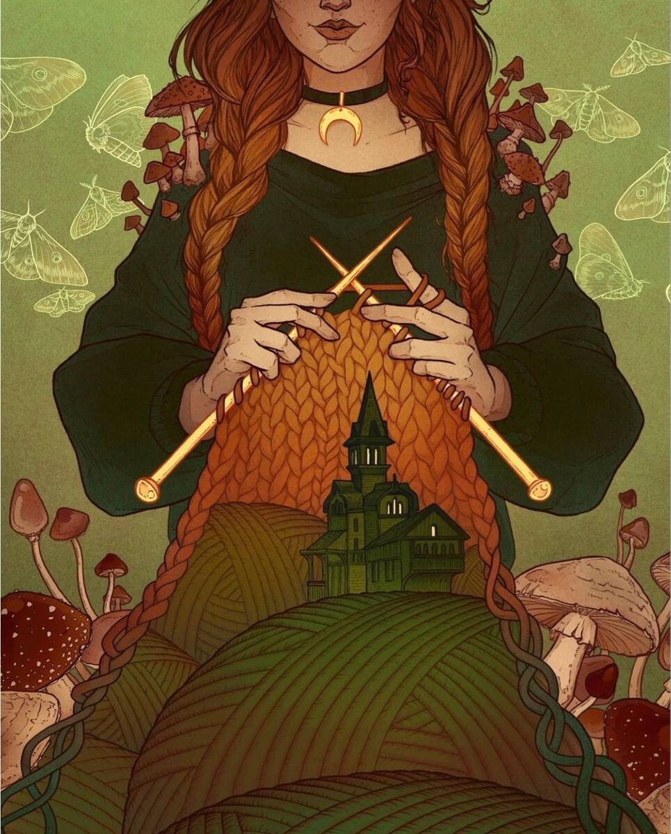 1. Ведьмы, их стиль, орнаменты и аксессуары. Иллюстрации из открытых источников.