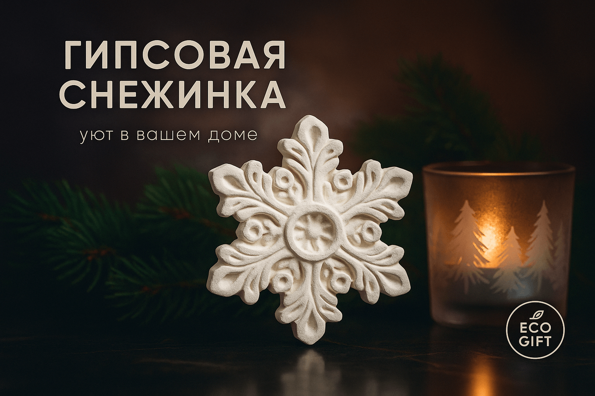    Создайте зимнюю атмосферу с арома-скульптурой снежинка Марина Погодина