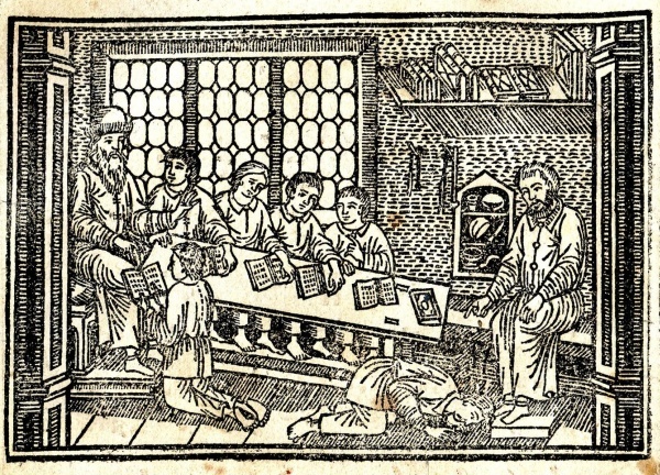 В древнерусской школе. С гравюры начала XVIII века. Фото: expo.novarchiv.org