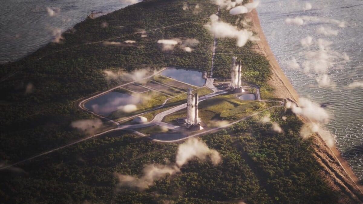    Рендер стартовой площадки для Starship во Флориде / © SpaceX
