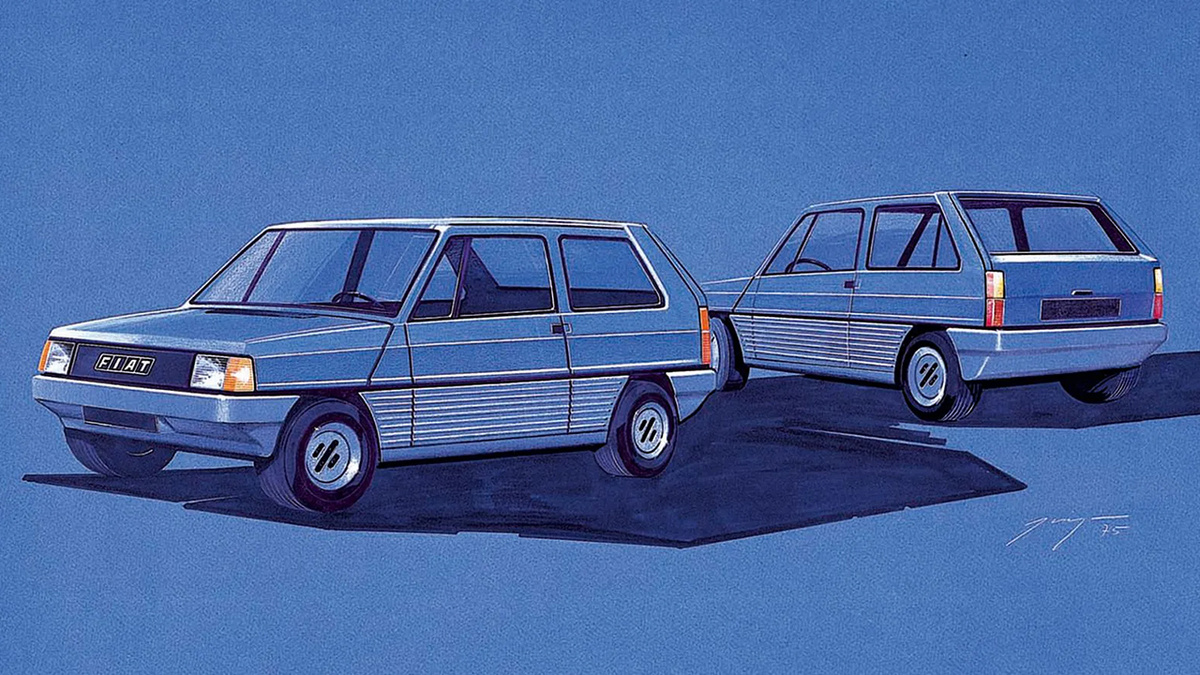 Для Fiat Panda Джуджаро выбрал прямолинейные, максимально простые в изготовлении формы