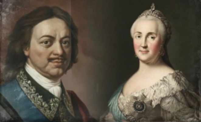 Пётр I и Екатерина II.
