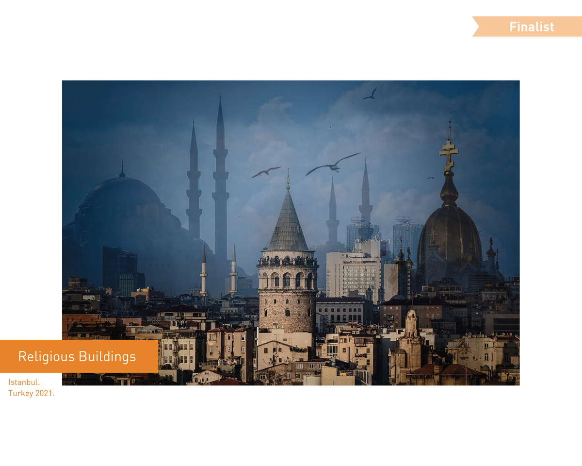 Музаффер Мурат Ильхан (Турция)  Религиозные  сооружения
Стамбул 2021  Музаффер Мурат Ильхан родился в 1975 году в Карамане, Турция. Он инженер-текстильщик и работает менеджером в текстильной компании в турецком городе Денизли. Искусством фотографии он увлекается с 2010 года. Ему потребовалось два года обучения в университете, чтобы усовершенствовать свои навыки в области фотографии. Он является членом Ассоциации фотографического искусства DEFSAD, которая была основана в Денизли в 2007 году. Хотя он любит все виды фотографии, большая часть его работ сосредоточена на документальной фотографии и съемке природы. Он получил множество наград и участвовал в нескольких выставках, национальных и международных конкурсах.                                                                       Muzaffer Murat Ilhan (Turkey) Religious buildings
Istanbul 2021 Muzaffer Murat Ilhan was born in 1975 in Karaman, Turkey. He is a textile engineer and works as a manager for a textile company in the Turkish city of Denizli. He has been interested in the art of photography since 2010. It took him two years of university studies to perfect his photography skills. He is a member of the DEFSAD Photographic Art Association, which was founded in Denizli in 2007. Although he loves all kinds of photography, most of his work focuses on documentary photography and nature photography. He has received numerous awards and participated in several exhibitions, national and international competitions.