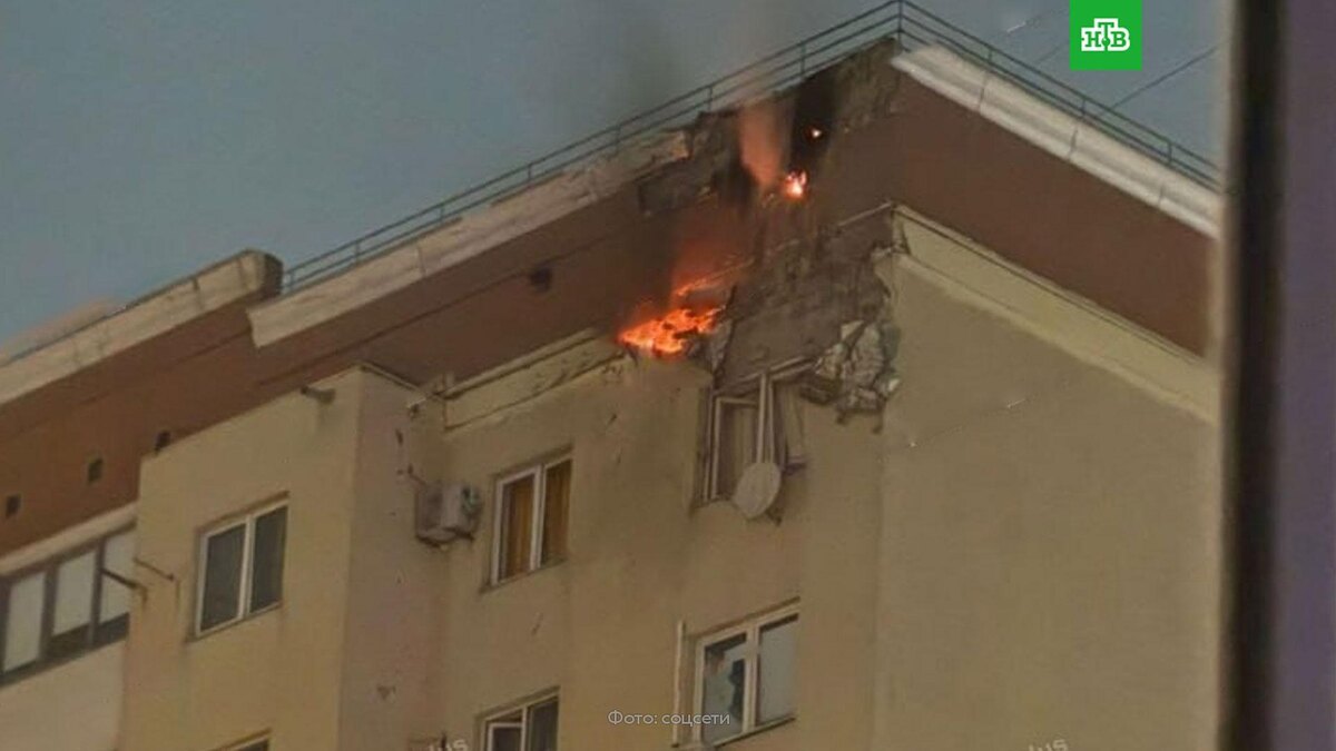    В Новороссийске    из-за    атаки дрона поврежден многоквартирный дом