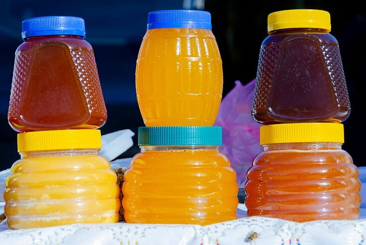 Разлчиные сорта мёда в банках