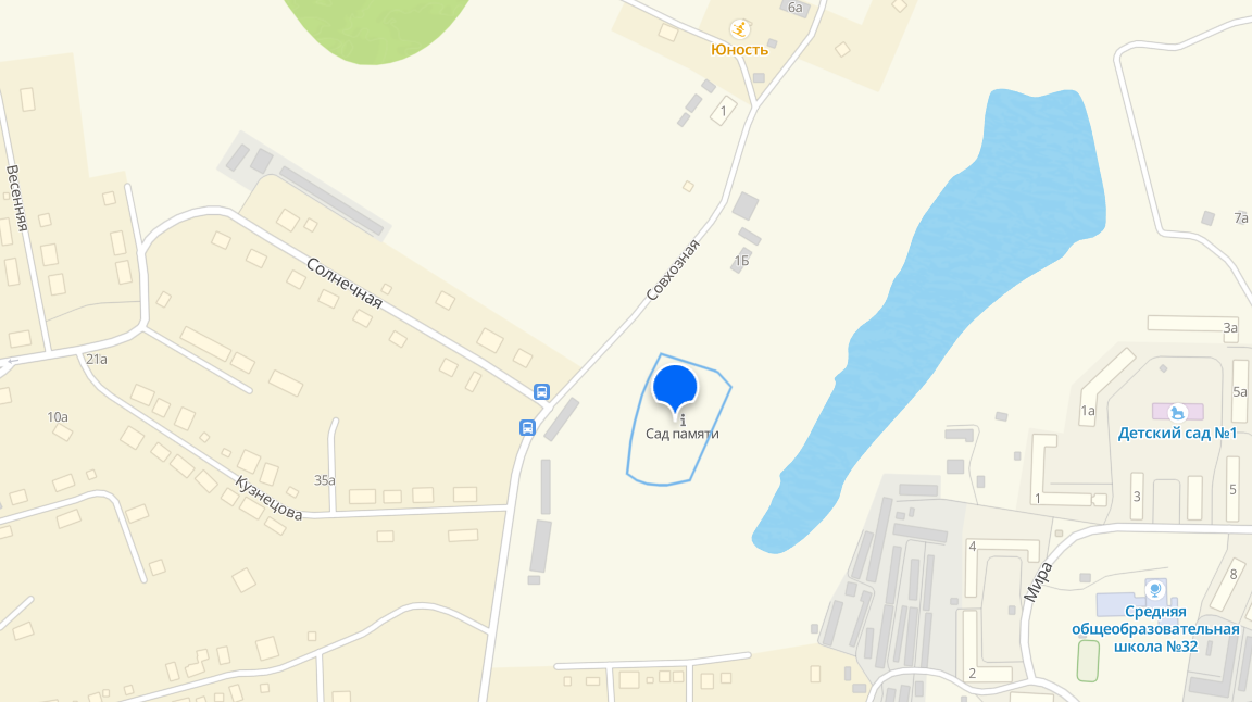 Местоположение сада на карте. 2GIS, Сад памяти погибшим в ВОВ