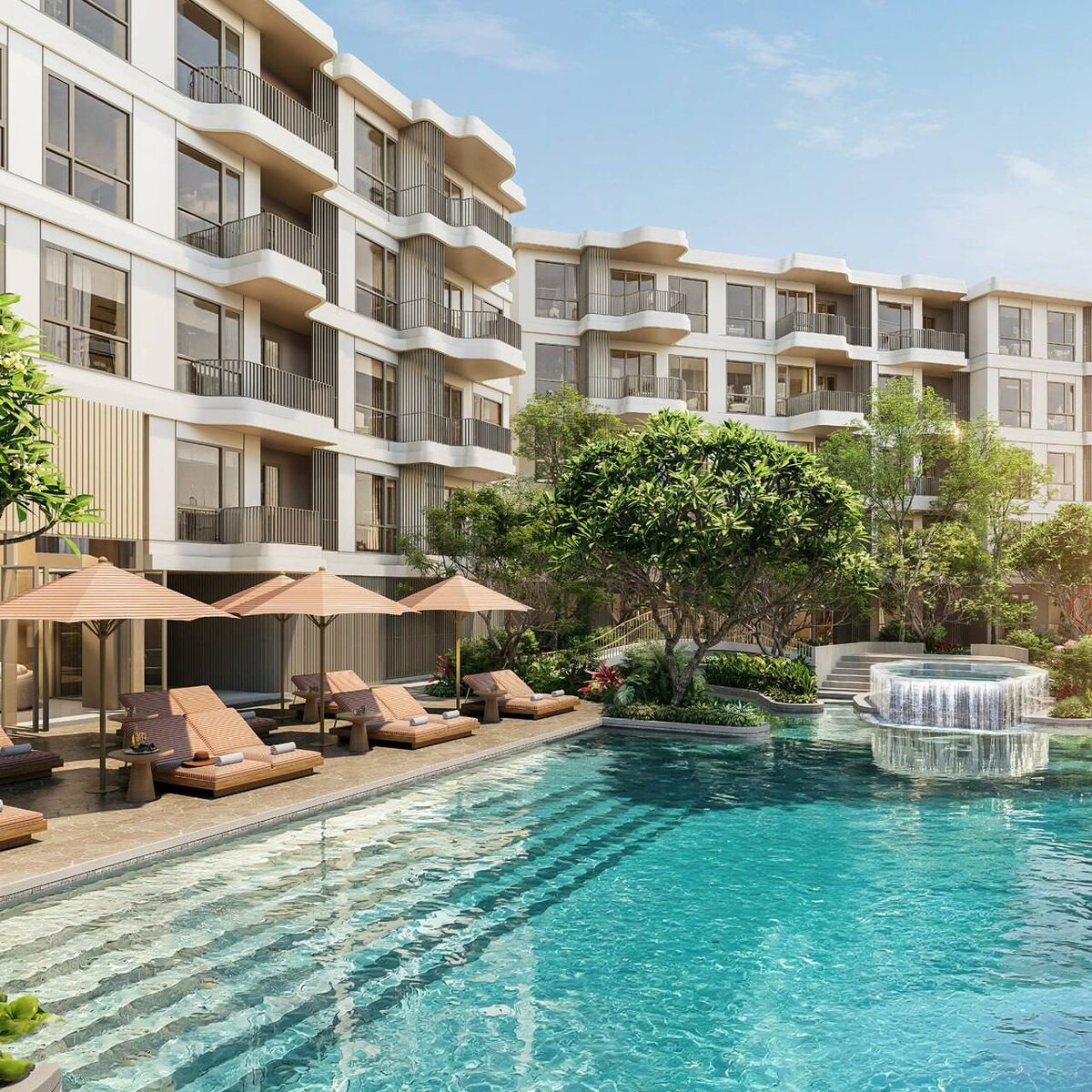 Вид на бассейн в проекте BALCONY 