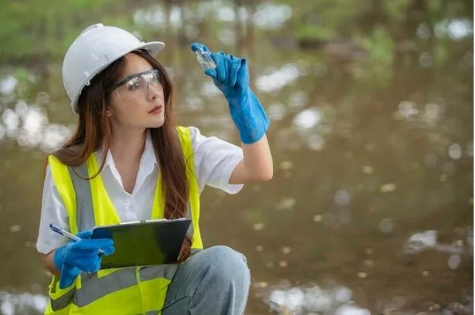 Эколог на работе